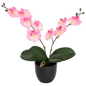 vidaXL Umel&aacute; rastlina orchidea Ružov&aacute; 36 x 10 x 30 cm