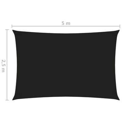 vidaXL Tieniaca plachta oxfordská látka obdĺžniková 2,5x5 m čierna