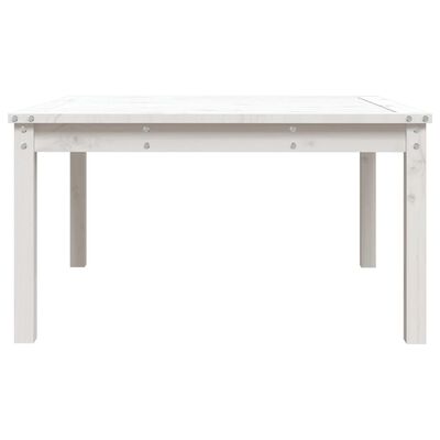 vidaXL Záhradný stolík biely 82,5x82,5x45 cm borovicový masív