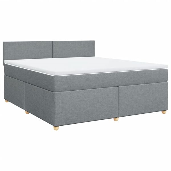 vidaXL Boxspring posteľ s matracom bledosiv&aacute; 180x200 cm l&aacute;tka