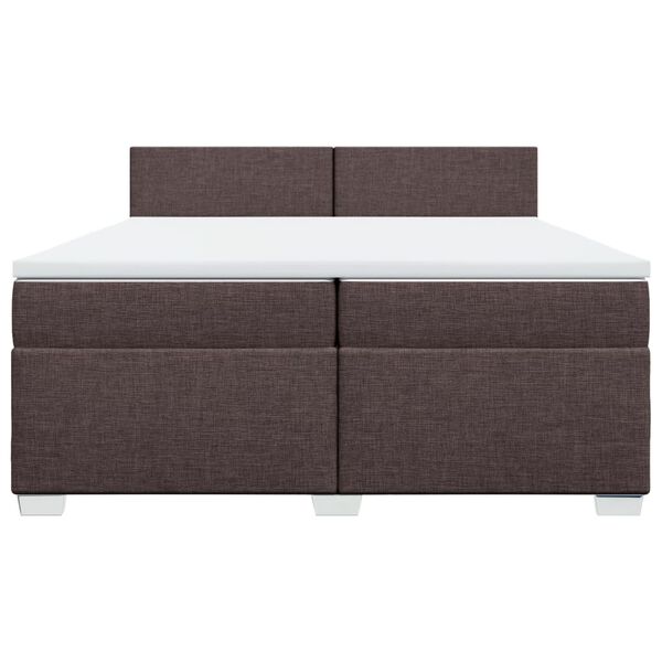 vidaXL Boxspring posteľ s matracom tmavohned&aacute; 200x200 cm l&aacute;tka