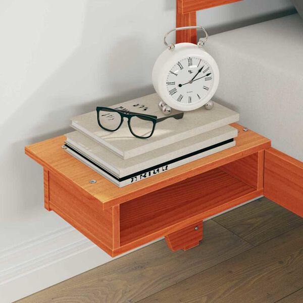 vidaXL R&aacute;m postele Včel&iacute; hned&yacute; 120 x 200 cm Mas&iacute;vne borovicov&eacute; drevo