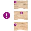 vidaXL Doska stolíka neošetrená 80x50x2,5 cm dubový masív obdĺžnikový