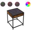 vidaXL Konferenčn&yacute; stol&iacute;k s nekonečn&yacute;mi LED dymov&yacute; dub 40x40x51 cm