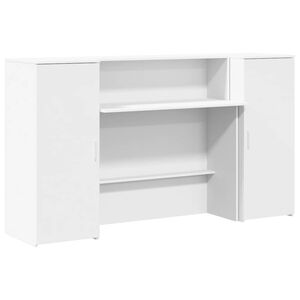 vidaXL Recepčn&yacute; pult biely 180x50x103,5 cm, umel&eacute; drevo