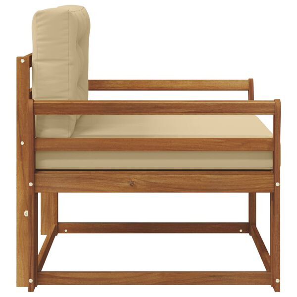 vidaXL Z&aacute;hradn&aacute; stredn&aacute; sedačka Pevn&eacute; ak&aacute;ciov&eacute; drevo Pr&iacute;rodn&aacute;