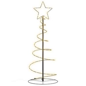 vidaXL LED vianočn&yacute; stromček 80 LED tepl&aacute; biela 120 cm