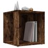 vidaXL Bočn&yacute; stol&iacute;k dymov&yacute; dub 33x33x34,5 cm spracovan&eacute; drevo