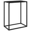 vidaXL Konzolov&yacute; stol&iacute;k čierny 60x35x75 cm tvrden&eacute; sklo