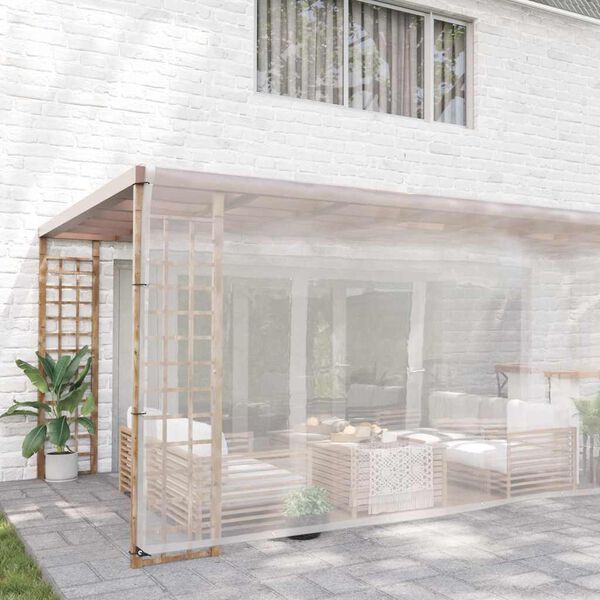 vidaXL Priehľadn&aacute; plachta s okami 5x12 m Polyetyl&eacute;n