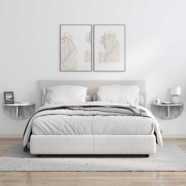 vidaXL Stenn&aacute; polica Bet&oacute;nov&aacute; &scaron;ed&aacute; 48 x 24 x 24 cm Kompozitn&eacute; drevo