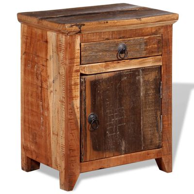 vidaXL Nočný stolík, akáciový masív, recyklované drevo