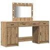 vidaXL Toaletn&yacute; stol&iacute;k 3 ks Hned&aacute; 78,5 x 41 x 135 cm Kompozitn&eacute; drevo