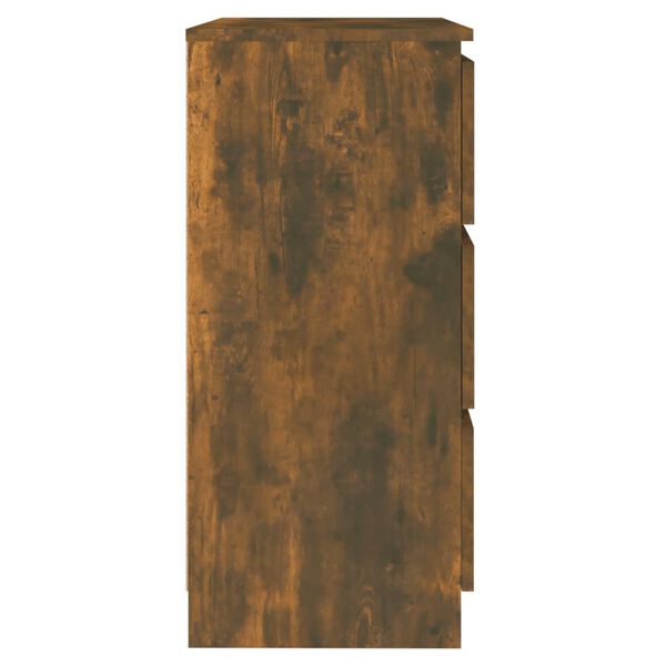 vidaXL Komoda dymový dub 60x35x76 cm spracované drevo