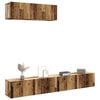 vidaXL 3-dielna s&uacute;prava TV skrinky na stenu Old Wood 100x30x30 cm