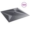 vidaXL N&aacute;stenn&eacute; panely Hviezda 24 pcs Star &Scaron;ed&yacute; 50 x 50 cm XPS Pena