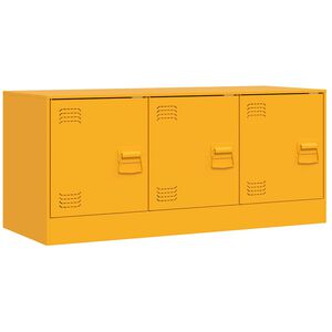 vidaXL TV skrinka horčicovo-žlt&aacute; 99x39x44 cm oceľ