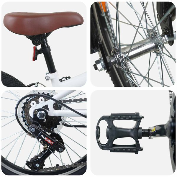 vidaXL Kids Mountain Bike 20 Palcov 6-Speed pre deti vo veku 5-8 rokov