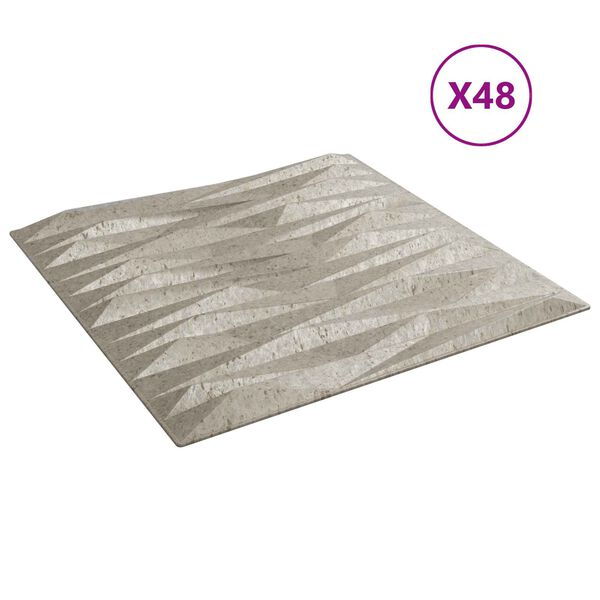 vidaXL N&aacute;stenn&eacute; panely 48 pcs Stone Beton 50 x 50 cm XPS Pena