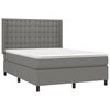 vidaXL Boxspring posteľ s matracom tmavosiv&aacute; 140x200 cm l&aacute;tka