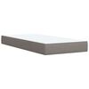 vidaXL Posteľn&yacute; r&aacute;m boxspring s matracom sivohned&yacute; 90x190 cm l&aacute;tka