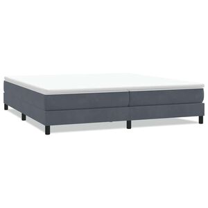 vidaXL Box Spring Posteľ bez matraca Tmavosiv&aacute; 200x210 cm Zamat