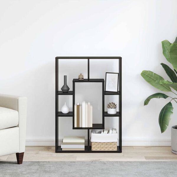 vidaXL Knižnica Čierny dub 63 x 20 x 90 cm Kompozitn&eacute; drevo