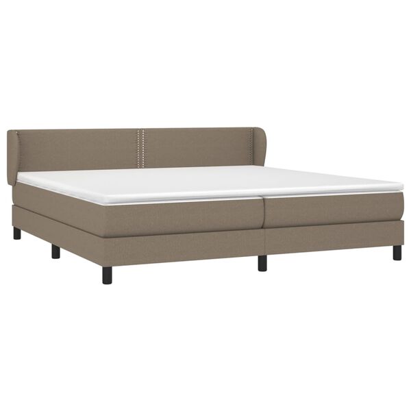 vidaXL Boxspring posteľ s matracom sivohned&yacute; 200x200 cm l&aacute;tka