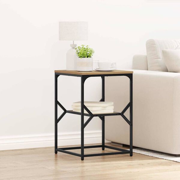 vidaXL Bočn&yacute; st&ocirc;l Remeseln&yacute; dub 41 x 40 x 60 cm