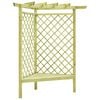 vidaXL Rohov&aacute; pergola s lavičkou 130x130x197 cm, impregnovan&aacute; borovica