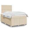 vidaXL Boxspring posteľ s matracom krémová 120x190 cm látka
