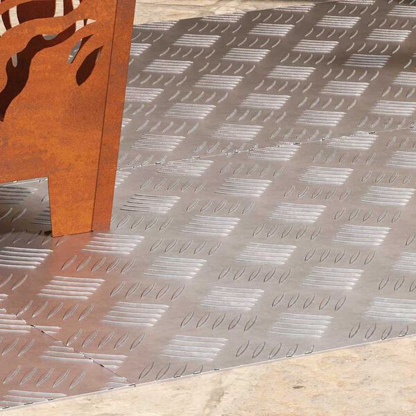 vidaXL Šachovnicové dosky 4 pcs Strieborná 100 x 50 cm Hliník