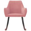 vidaXL Hojdacie kreslo ružové zamatové