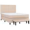 vidaXL Boxspring posteľ s matracom kapuč&iacute;nov&aacute; 140x200 cm umel&aacute; koža