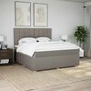 vidaXL Posteľn&yacute; r&aacute;m boxspring s matracom sivohned 180x200 cm l&aacute;tka