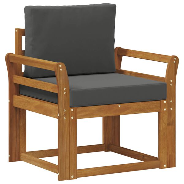 vidaXL Vonkaj&scaron;ia pohovka Mas&iacute;vne ak&aacute;ciov&eacute; drevo a polyester Pr&iacute;rodn&aacute;