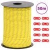 vidaXL Stanov&eacute; lano s reflexn&yacute;mi p&aacute;sikmi a napin&aacute;kmi 50 m 3 mm