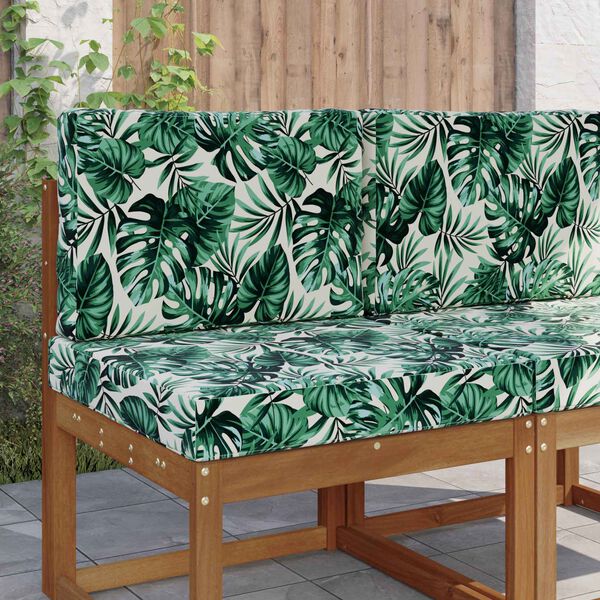 vidaXL Vank&uacute;&scaron; na vonkaj&scaron;iu pohovku 2 pcs Vzor listov Polyester