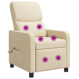 vidaXL Mas&aacute;žne relaxačn&eacute; kreslo Kr&eacute;mov&aacute; Polyester