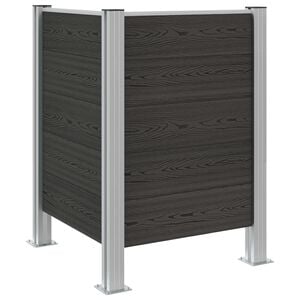 vidaXL Plot pre odpadkov&yacute; k&ocirc;&scaron; Siv&aacute; 85 x 85 x 115 cm Hlin&iacute;k a WPC