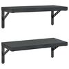 vidaXL N&aacute;stenn&eacute; police 2 ks 50x23,5 cm, čierne, nehrdzavej&uacute;ca oceľ