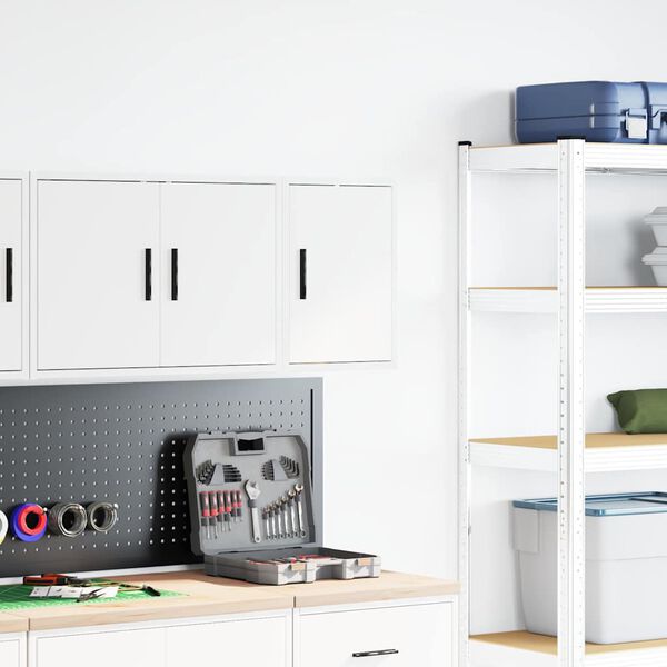 VidaXL gar&aacute;žov&aacute; n&aacute;stenn&aacute; skriňa z bieleho dreva