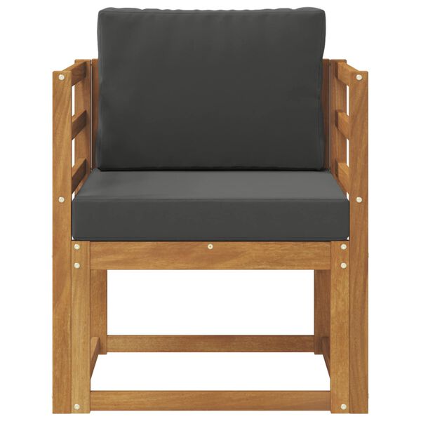 vidaXL Vonkaj&scaron;ia pohovka Mas&iacute;vne ak&aacute;ciov&eacute; drevo a polyester Pr&iacute;rodn&aacute;