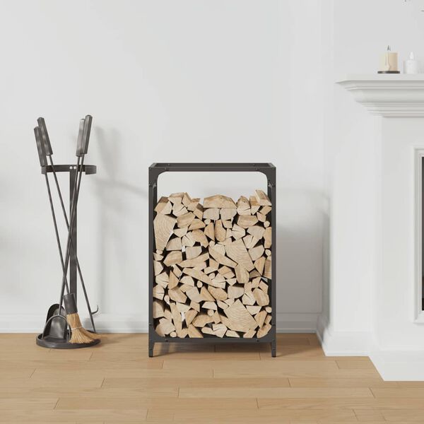 vidaXL Reg&aacute;l na krbov&eacute; drevo, 44x28x65 cm, za studena lisovan&aacute; oceľ