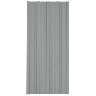 vidaXL Strešné panely 36 ks pozinkovaná oceľ sivé 100x45 cm