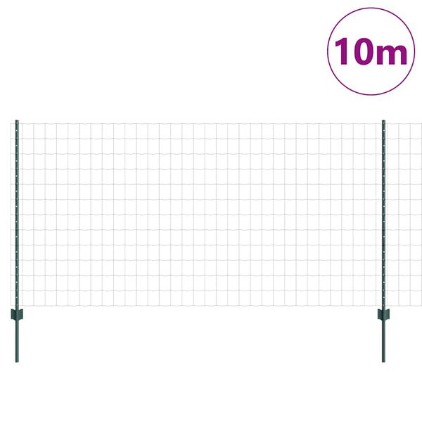 vidaXL Plot a stĺp Zelená 1,2 x 10 m Oceľ
