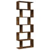 vidaXL Rozdeľovacia knižnica 6-posch.dymov&yacute; dub 70x24x193cm komp.drevo
