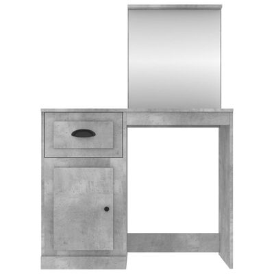 vidaXL Toaletný stolík so zrkadlom betónový sivý 90x50x132,5 cm drevo