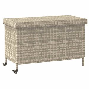 vidaXL z&aacute;hradn&yacute; &uacute;ložn&yacute; box s kolieskami svetlosiv&yacute; 110x55x73 cm
