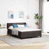 vidaXL Posteľ boxspring s matracom Tmavo hned&aacute; 140 x 200 cm l&aacute;tka